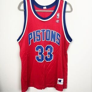 CHAMPION | Vintage Authentic Grant Hill Pistons #33 Jersey Men’s Size 44